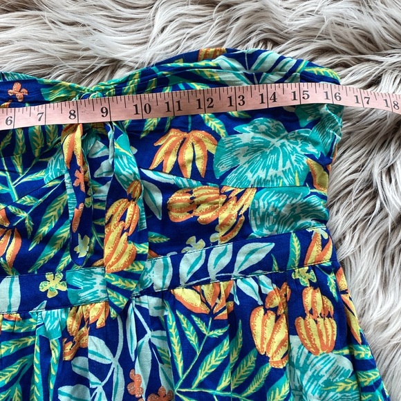 Modcloth Tropical Turquoise Floral Halter Convertible Mini Dress Medium - Picture 10 of 12